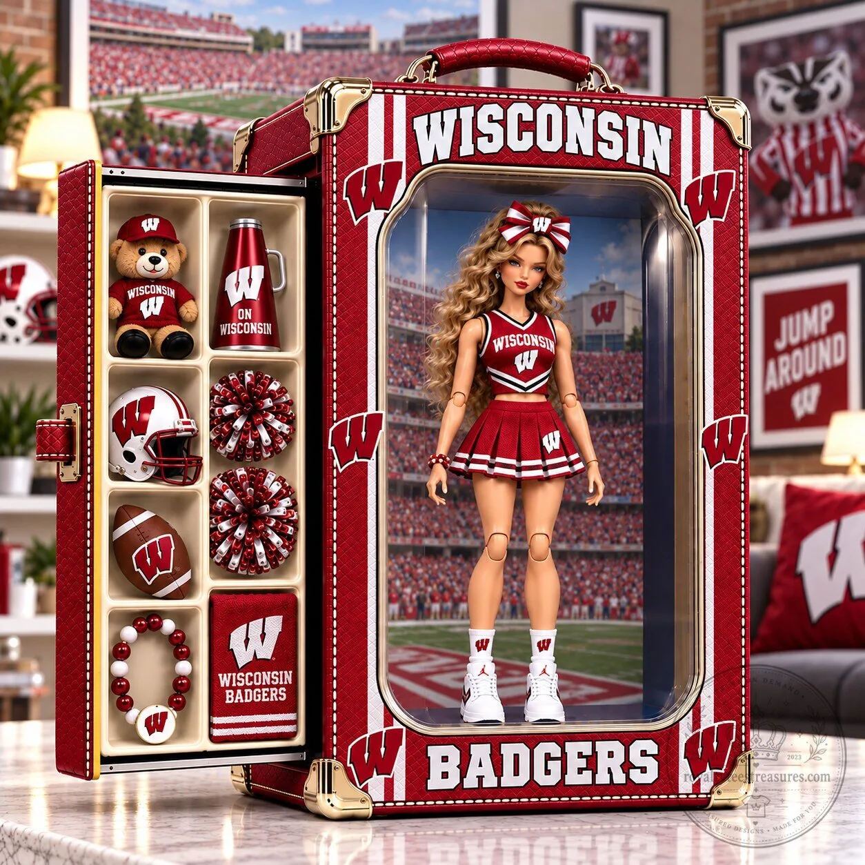 Wisconsin Badgers University of Wisconsin Commemorative Collectible Doll Set