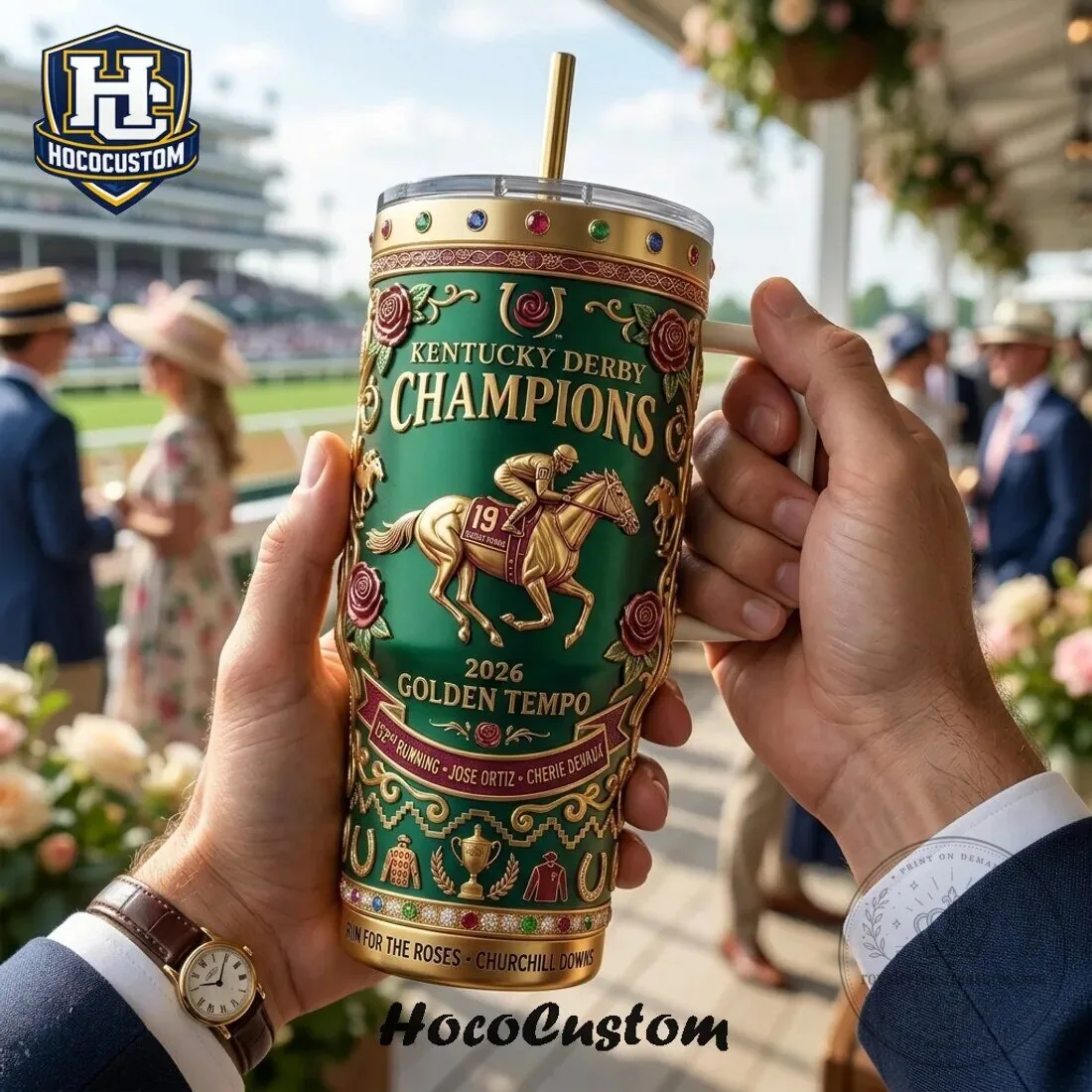 Kentucky Derby 2026 Champions Golden Tempo Yeti Tumbler
