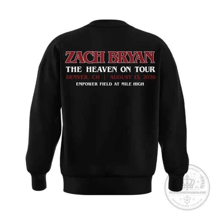 Zach Bryan The Heaven On Tour Denver Concert Sweatshirt 5 Zach Bryan The Heaven On Tour Denver Concert Sweatshirt