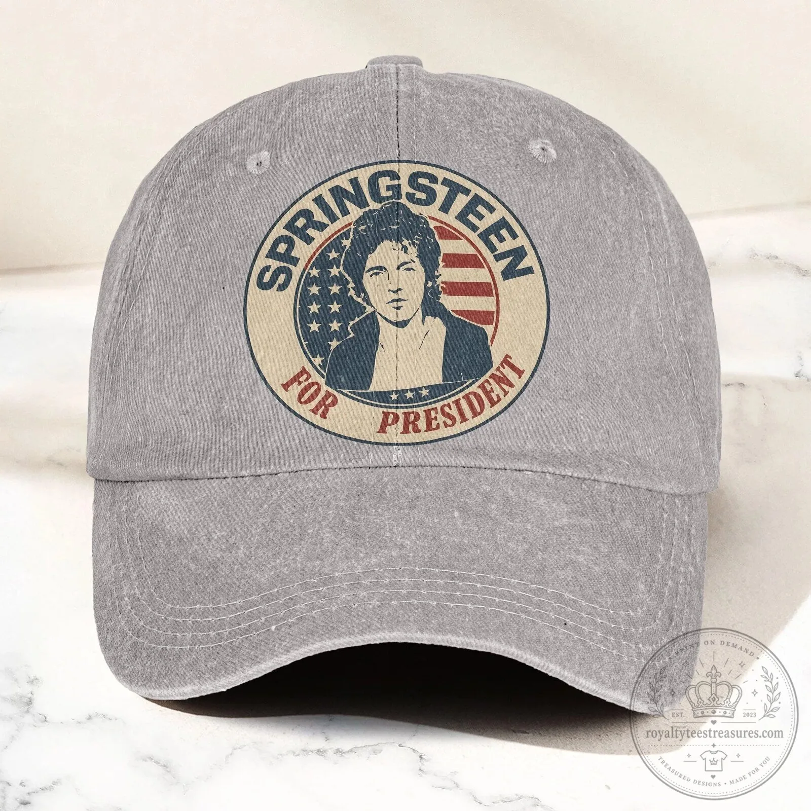 Bruce Springsteen For President Vintage Washed Denim Cap Hat 15 Bruce Springsteen For President Vintage Washed Denim Cap Hat