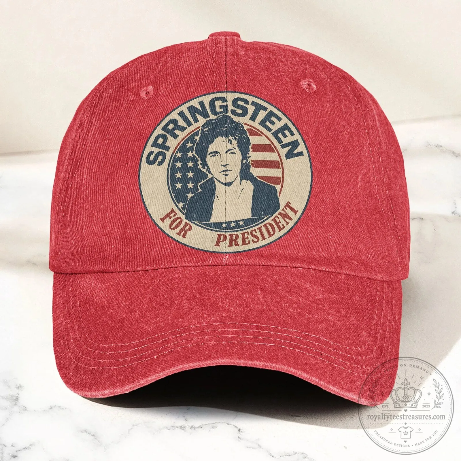 Bruce Springsteen For President Vintage Washed Denim Cap Hat 17 Bruce Springsteen For President Vintage Washed Denim Cap Hat