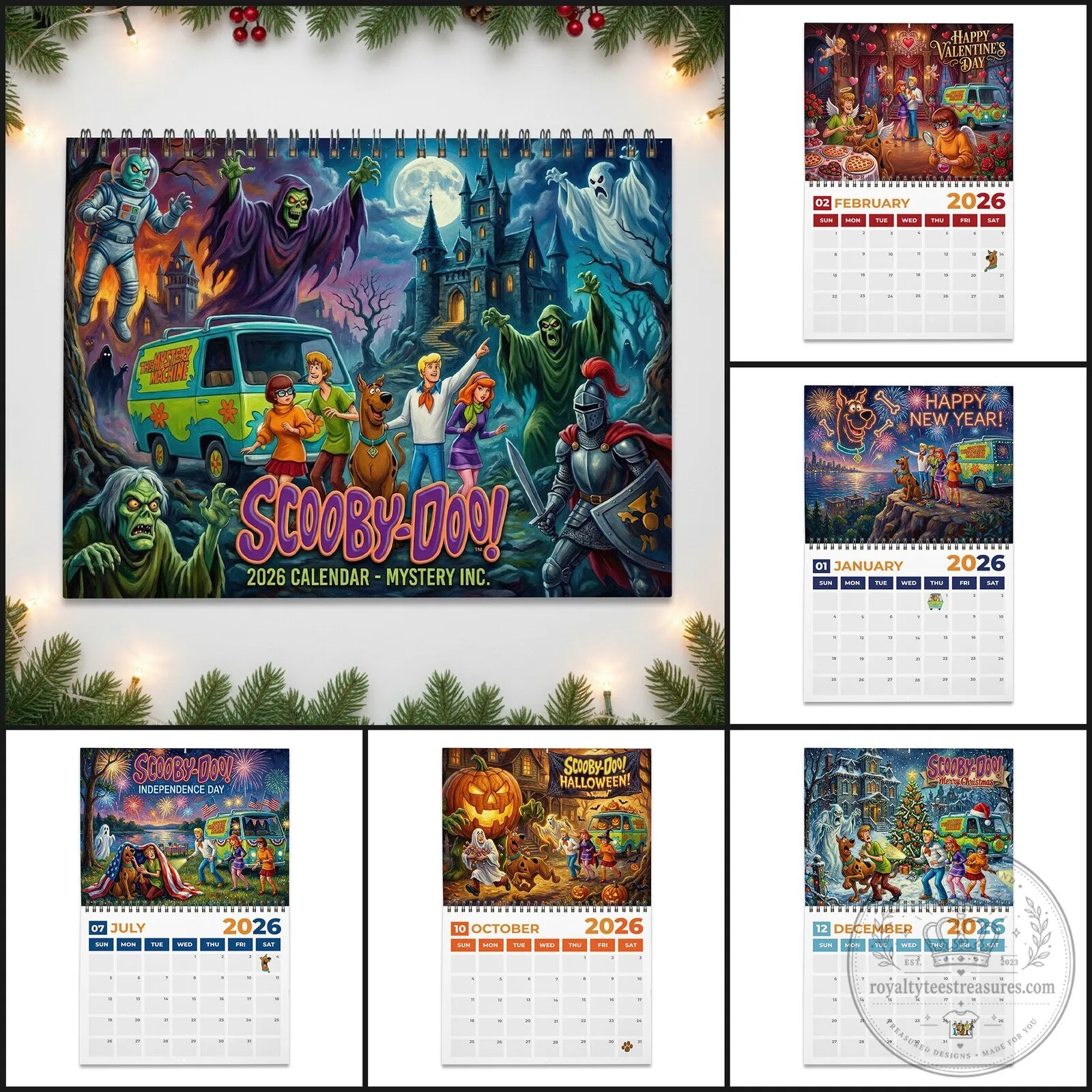 Scooby-Doo 2026 Wall Calendar Mystery Incorporated