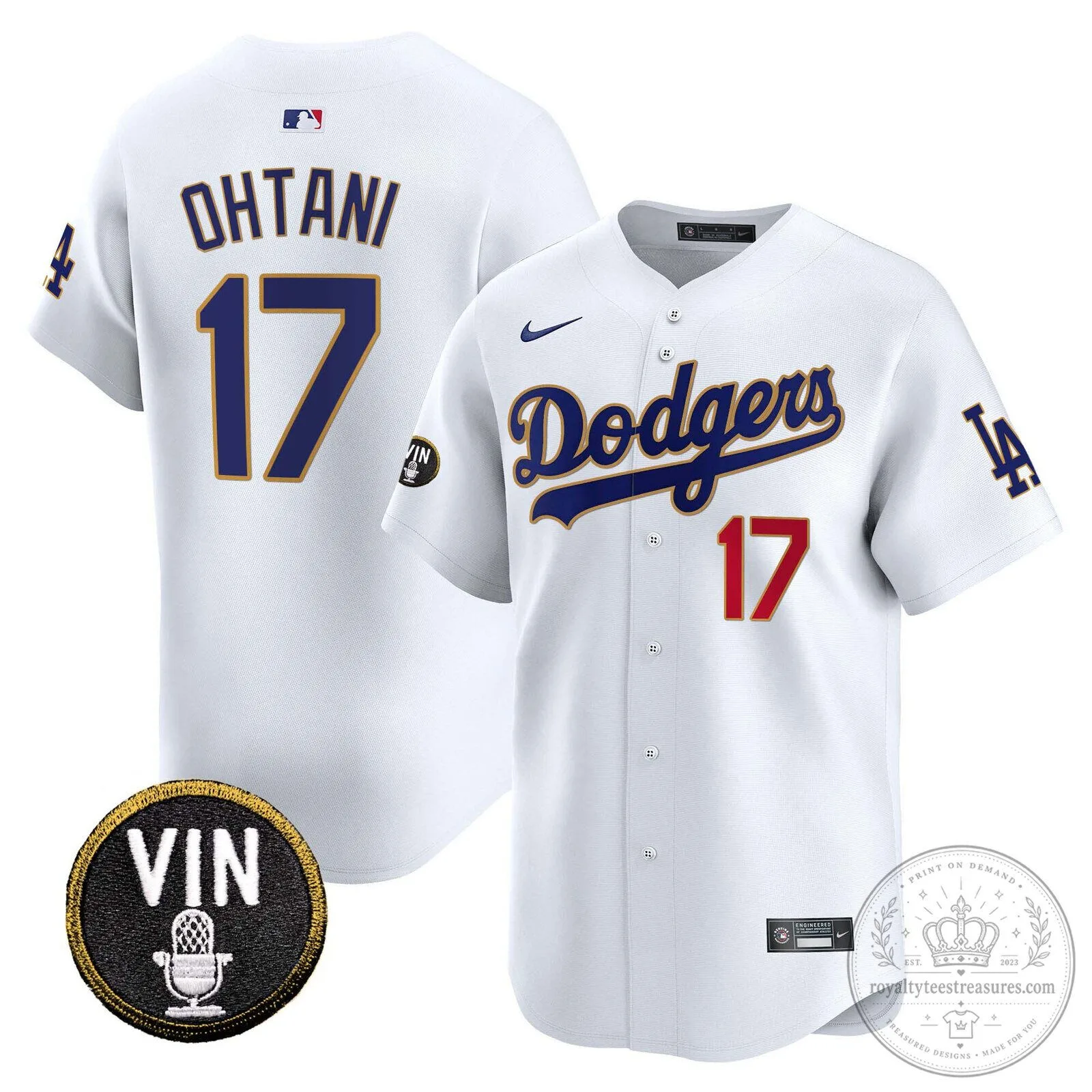 Los Angeles Dodgers Shohei Ohtani Number 17 White Baseball Jersey
