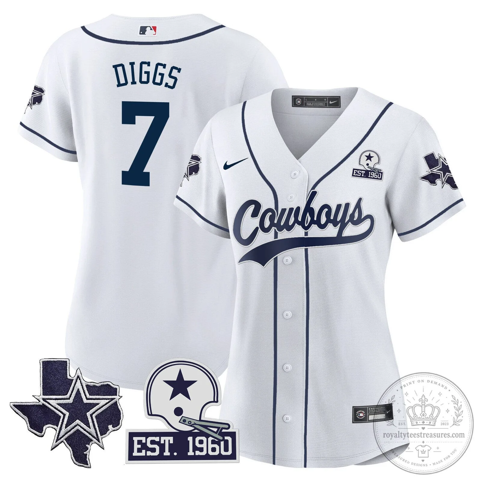Dallas Cowboys Micah Parsons Baseball Jersey 43 Dallas Cowboys Micah Parsons Baseball Jersey