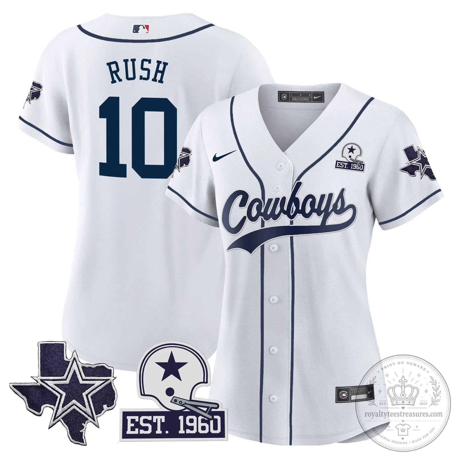 Dallas Cowboys Micah Parsons Baseball Jersey 45 Dallas Cowboys Micah Parsons Baseball Jersey