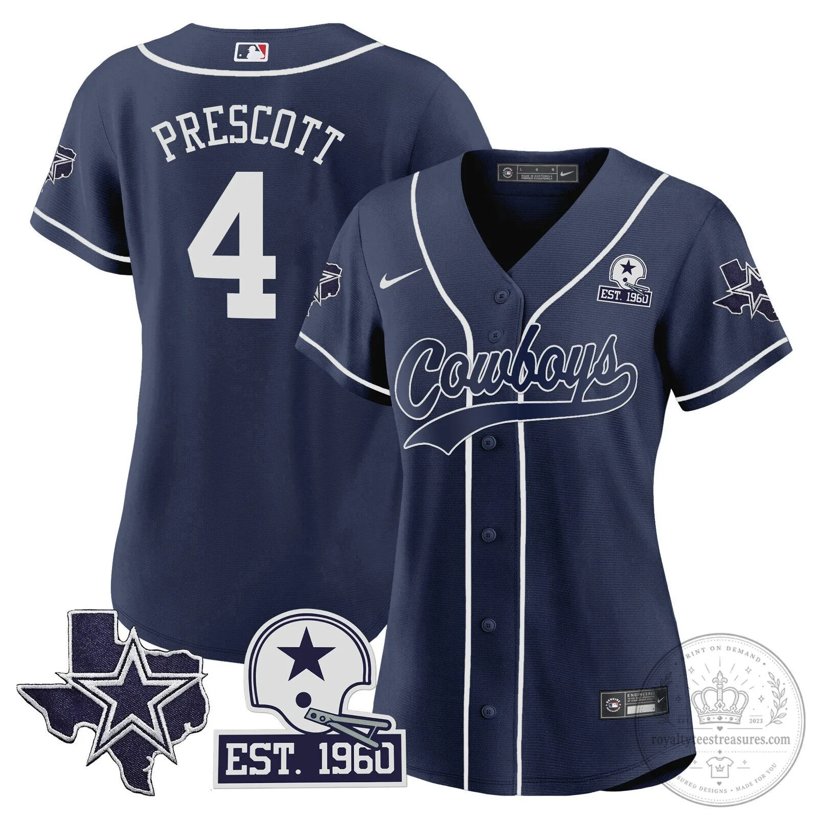 Dallas Cowboys Micah Parsons Baseball Jersey 49 Dallas Cowboys Micah Parsons Baseball Jersey