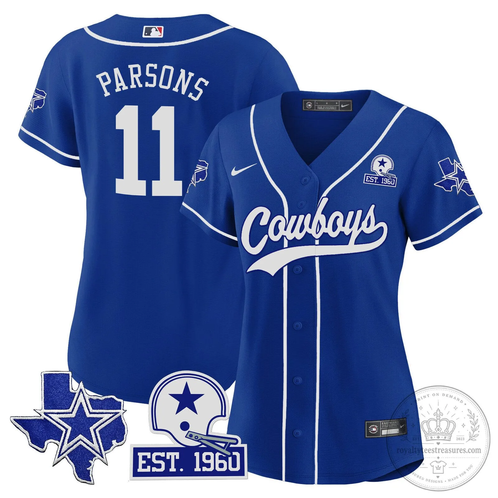 Dallas Cowboys Micah Parsons Baseball Jersey 64 Dallas Cowboys Micah Parsons Baseball Jersey