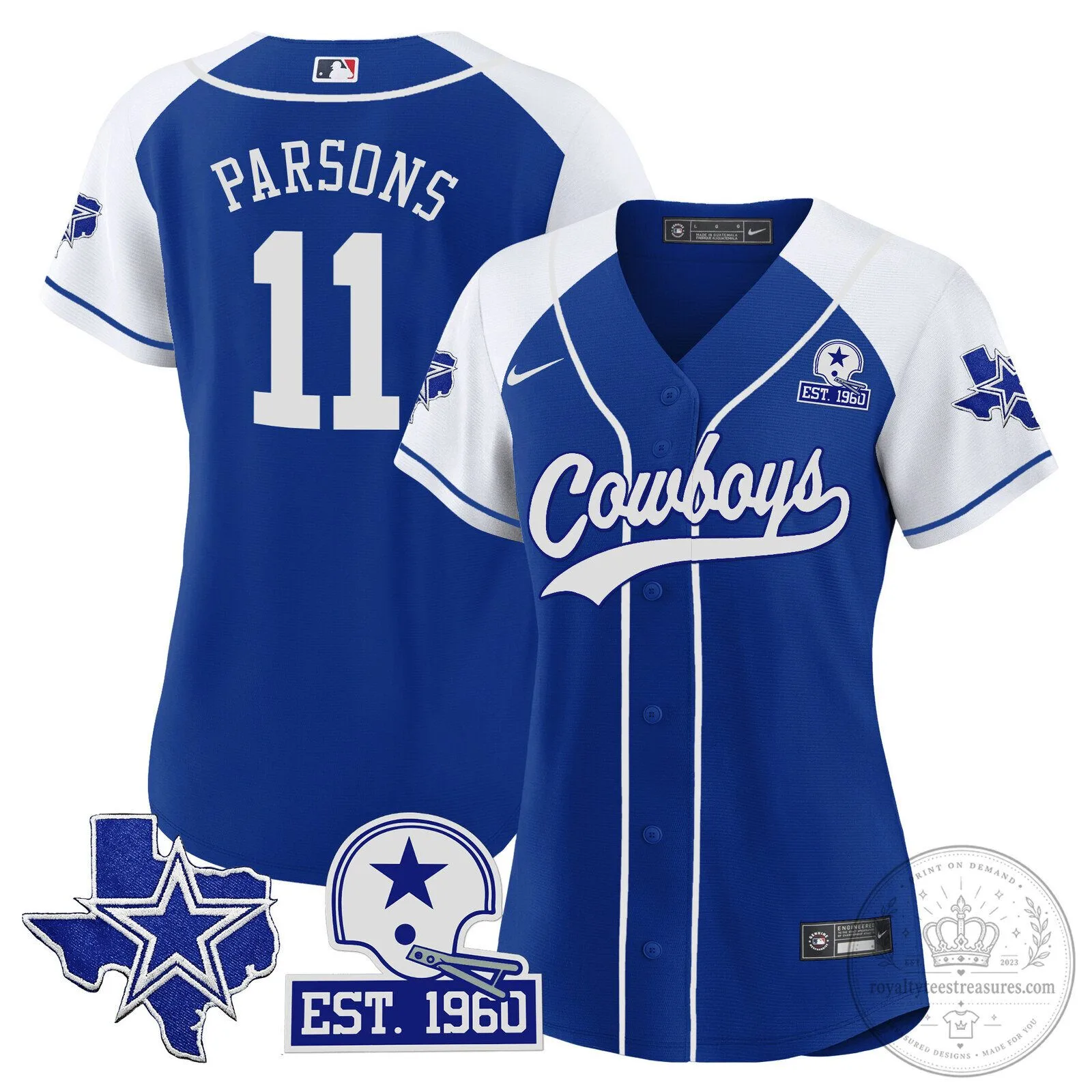 Dallas Cowboys Micah Parsons Baseball Jersey 72 Dallas Cowboys Micah Parsons Baseball Jersey