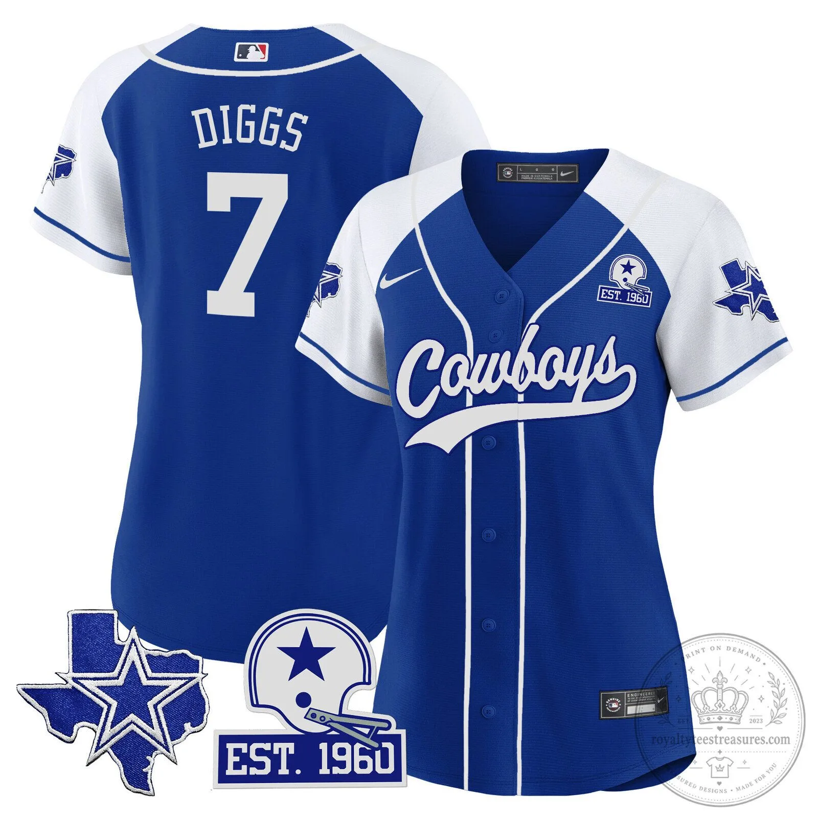 Dallas Cowboys Micah Parsons Baseball Jersey 75 Dallas Cowboys Micah Parsons Baseball Jersey
