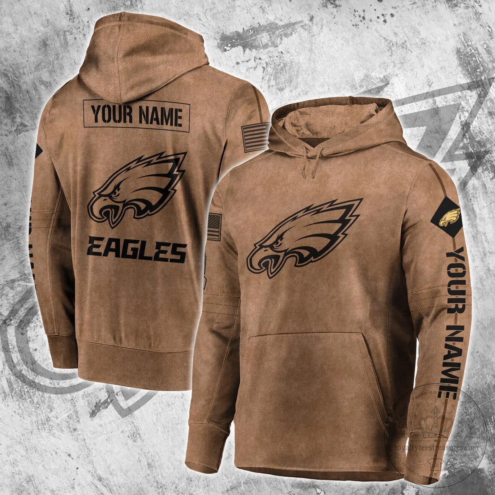 Philadelphia Eagles Football Custom Name Hoodie