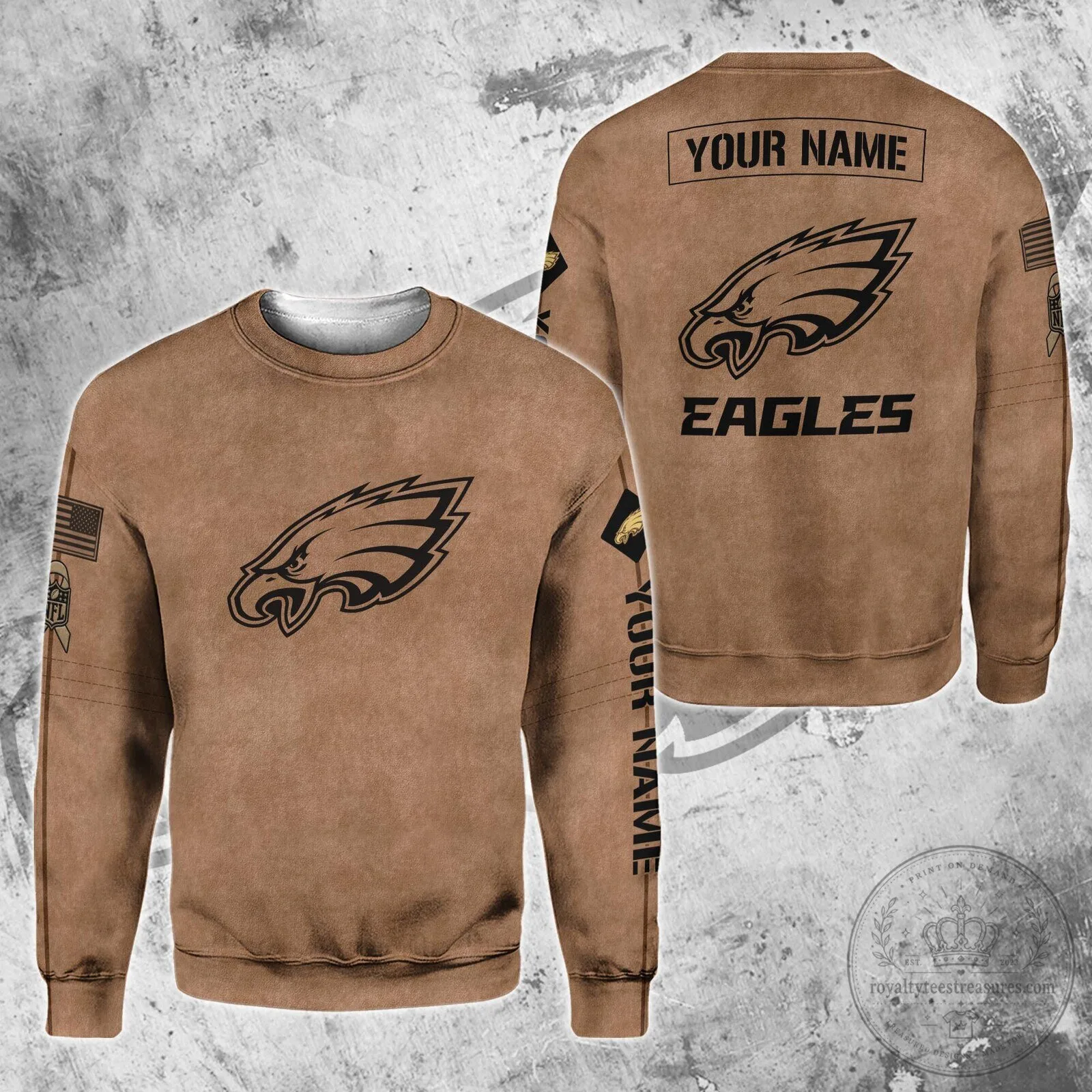 Philadelphia Eagles Football Custom Name Hoodie 8 Philadelphia Eagles Football Custom Name Hoodie