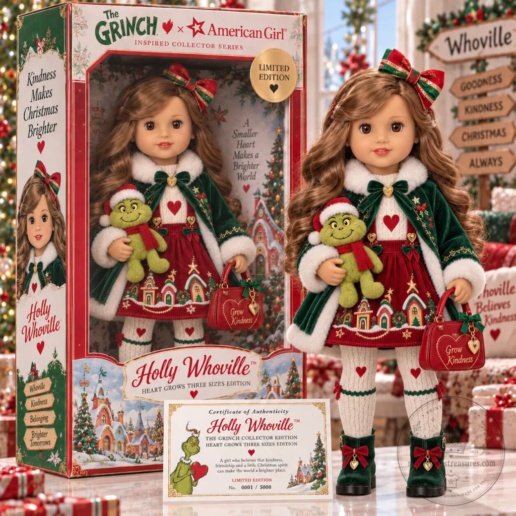 Holly Whoville The Grinch American Girl Limited Edition Collector Doll Holly Whoville The Grinch American Girl Limited Edition Collector Doll