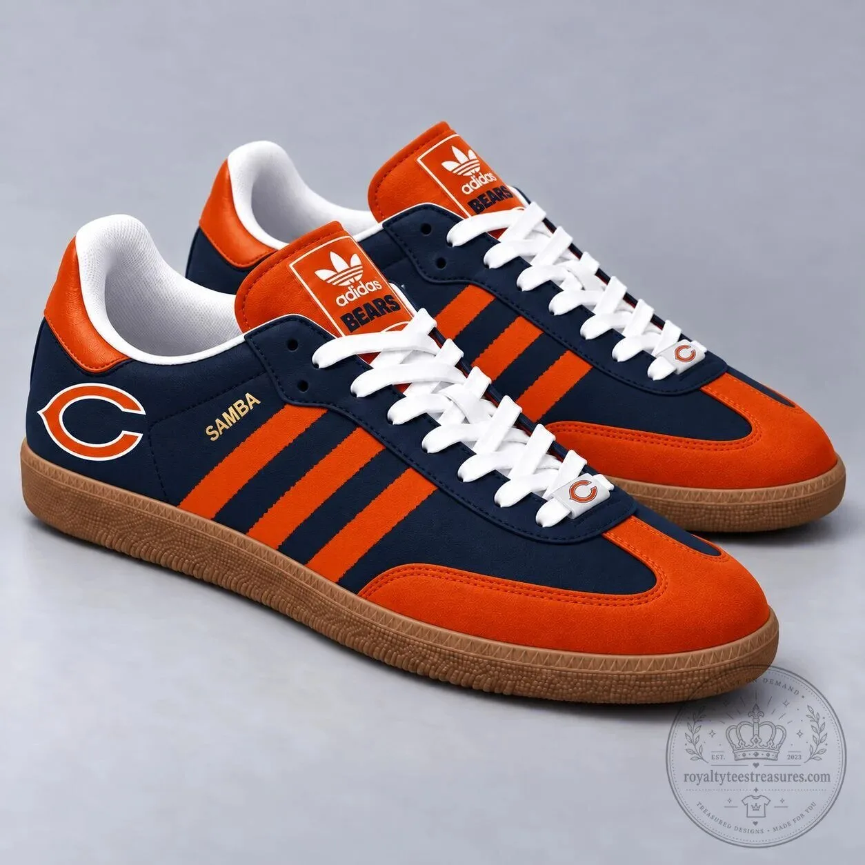 Chicago Bears National Football League Team Samba Style Low Top Sneakers