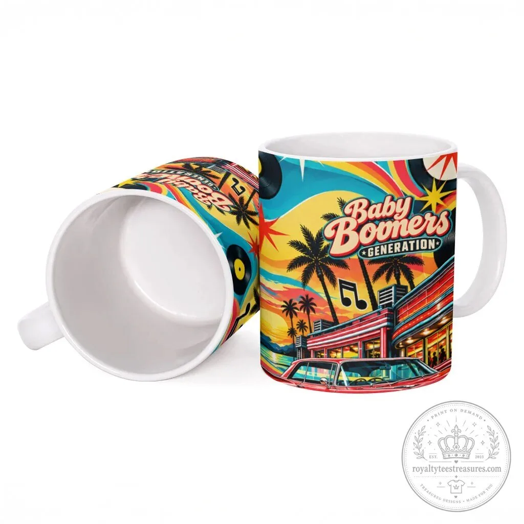 Baby Boomers Generation Vintage Retro Classic Car And Vinyl Records Nostalgia Mug 7 Baby Boomers Generation Vintage Retro Classic Car And Vinyl Records Nostalgia Mug
