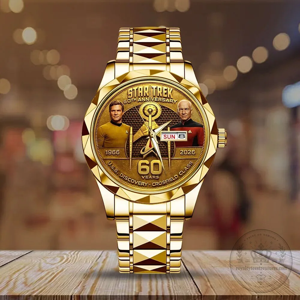 Star Trek 60th Anniversary U.S.S. Discovery Crossfield Class Gold Watch 6 Star Trek 60th Anniversary U.S.S. Discovery Crossfield Class Gold Watch