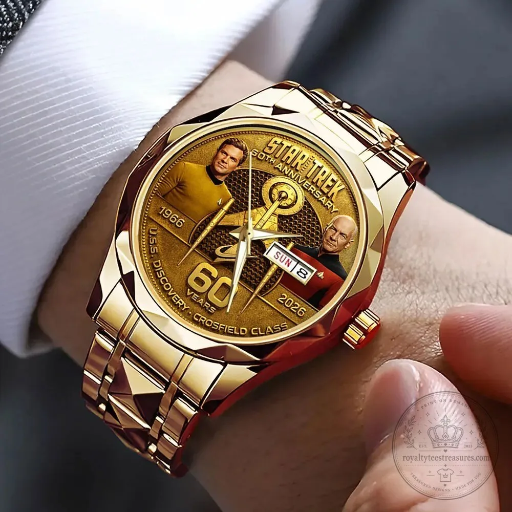 Star Trek 60th Anniversary U.S.S. Discovery Crossfield Class Gold Watch 7 Star Trek 60th Anniversary U.S.S. Discovery Crossfield Class Gold Watch