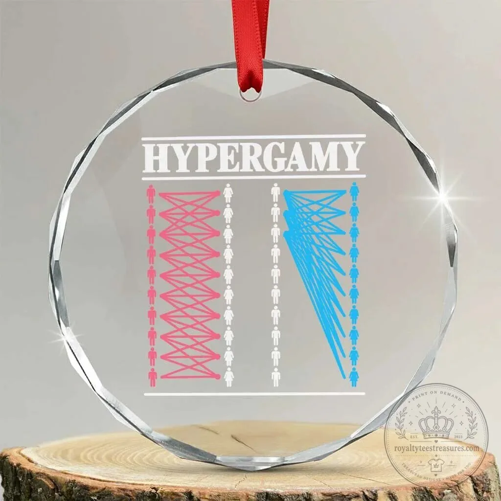 Hypergamy Meme Chart Funny Dating Strategy Crystal Glass Ornament