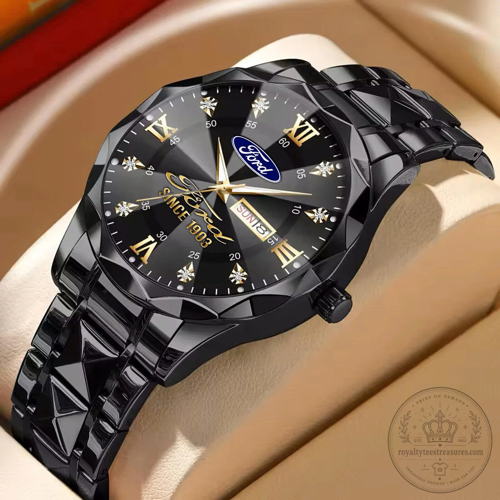 Ford Motor Company Blue Dial Stainless Steel Luxury Men's Watch 13 Ford Motor Company Blue Dial Stainless Steel Luxury Men