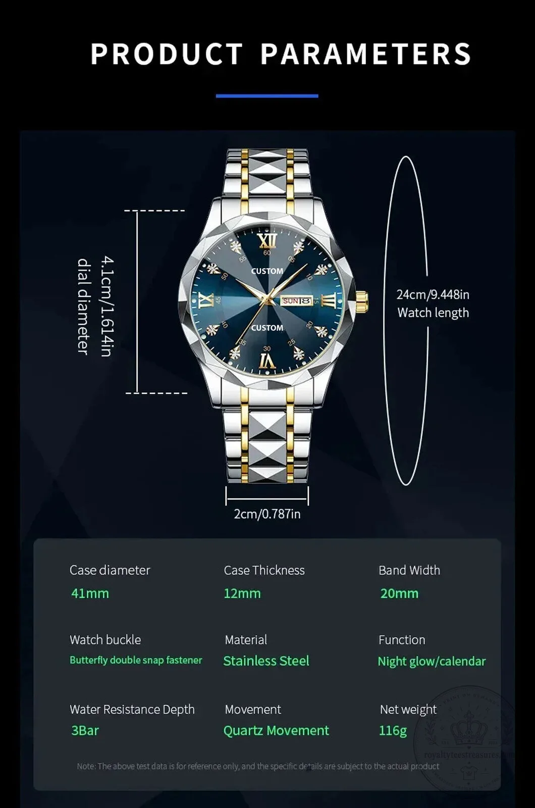 Ford Motor Company Blue Dial Stainless Steel Luxury Men's Watch 16 Ford Motor Company Blue Dial Stainless Steel Luxury Men
