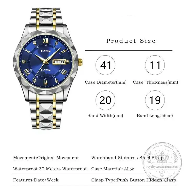 Ford Motor Company Blue Dial Stainless Steel Luxury Men's Watch 17 Ford Motor Company Blue Dial Stainless Steel Luxury Men