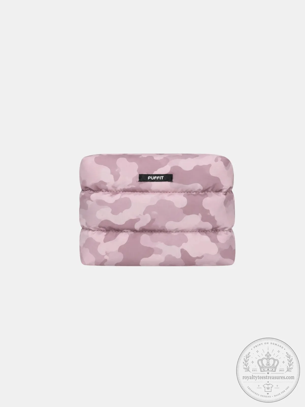 Pink Camouflage Puffer Travel Toiletry Bag with Puffit Logo