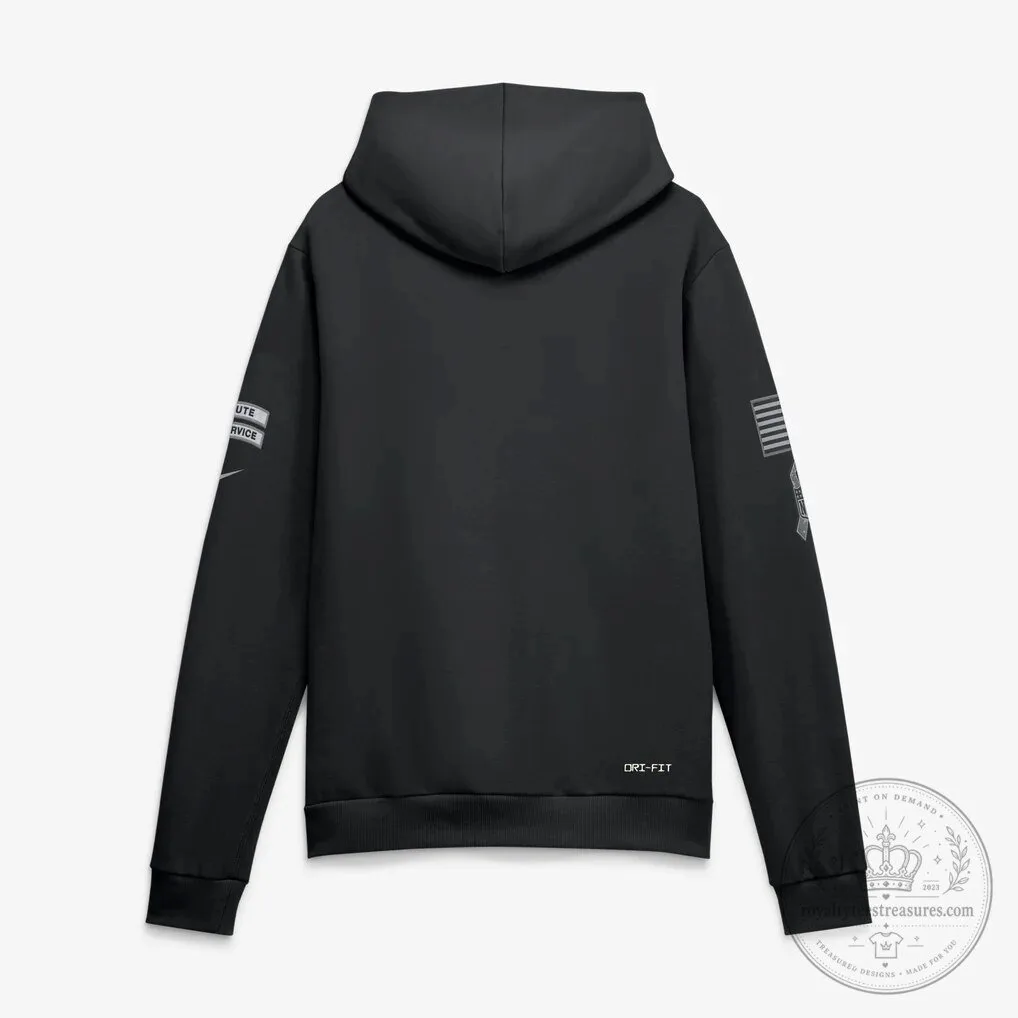 Philadelphia Eagles Black Salute to Service Sideline Performance Hoodie 4 Philadelphia Eagles Black Salute to Service Sideline Performance Hoodie