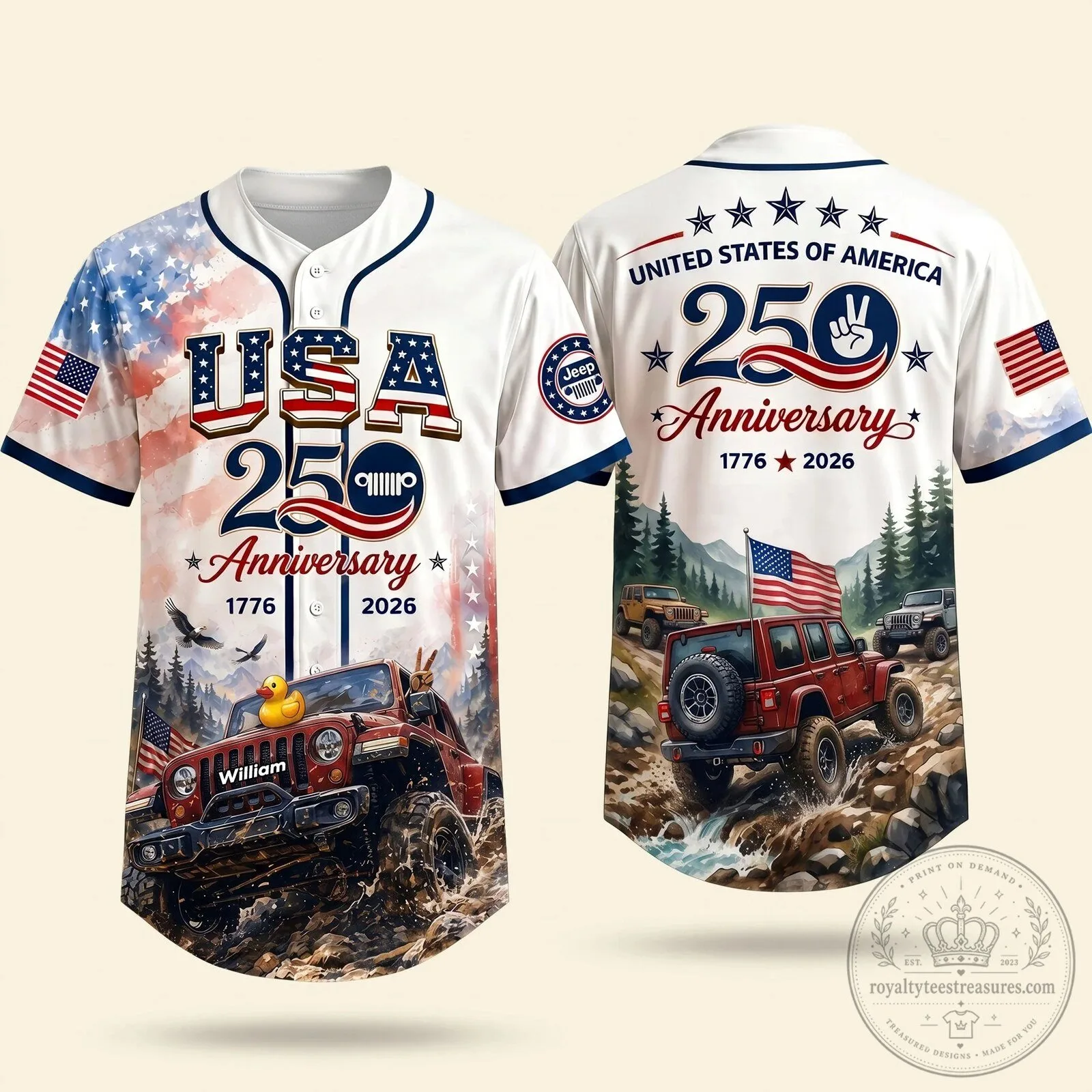 Jeep Off-Road USA 250th Anniversary American Flag Baseball Jersey 5 Jeep Off-Road USA 250th Anniversary American Flag Baseball Jersey