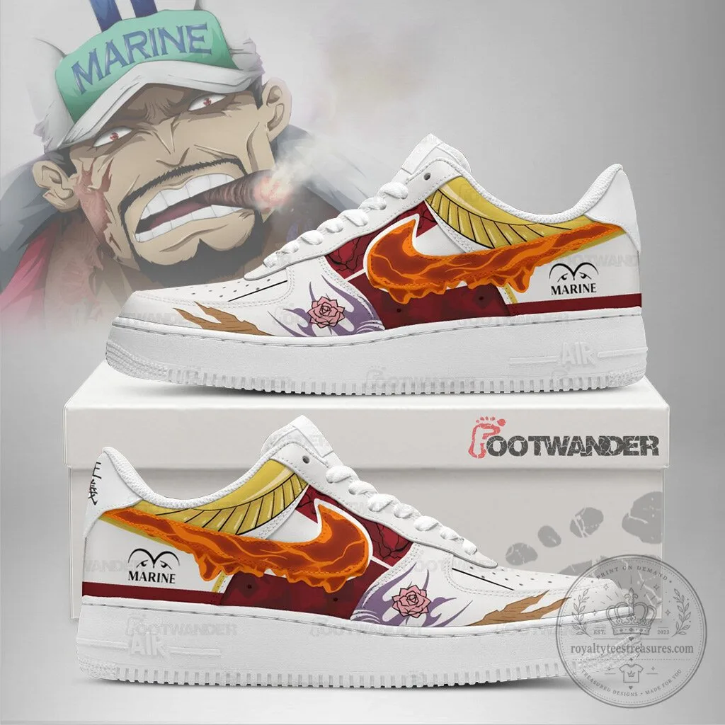 One Piece Sakazuki Akainu Marine Admiral Custom Shoes