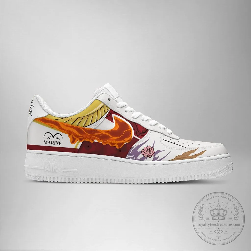 One Piece Sakazuki Akainu Marine Admiral Custom Shoes 4 One Piece Sakazuki Akainu Marine Admiral Custom Shoes