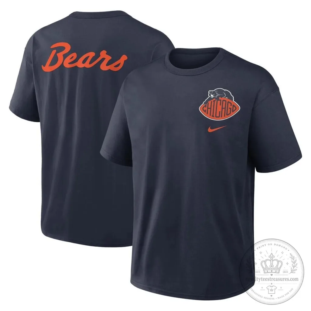 Chicago Bears Shirt Men's Navy Blue Nike Rivalry Max 90 T-Shirt Chicago Bears Shirt Men's Navy Blue Nike Rivalry Max 90 T-Shirt
