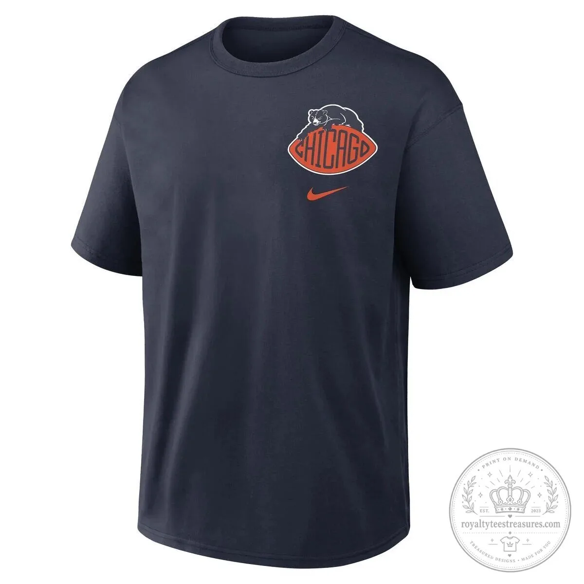 Chicago Bears Shirt Men's Navy Blue Nike Rivalry Max 90 T-Shirt 4 Chicago Bears Shirt Men