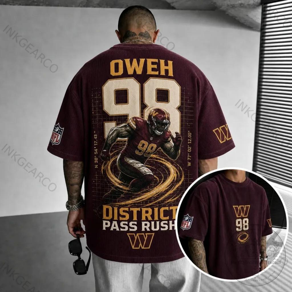 Washington Commanders Chase Young District Pass Rush Football T-Shirt Washington Commanders Chase Young District Pass Rush Football T-Shirt