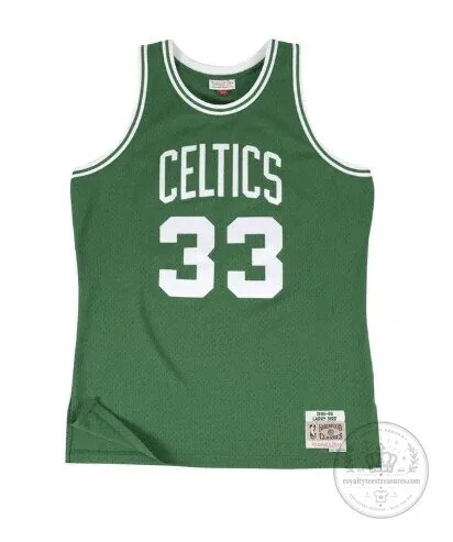 Boston Celtics Larry Bird 1985-86 Hardwood Classics Green Basketball Jersey
