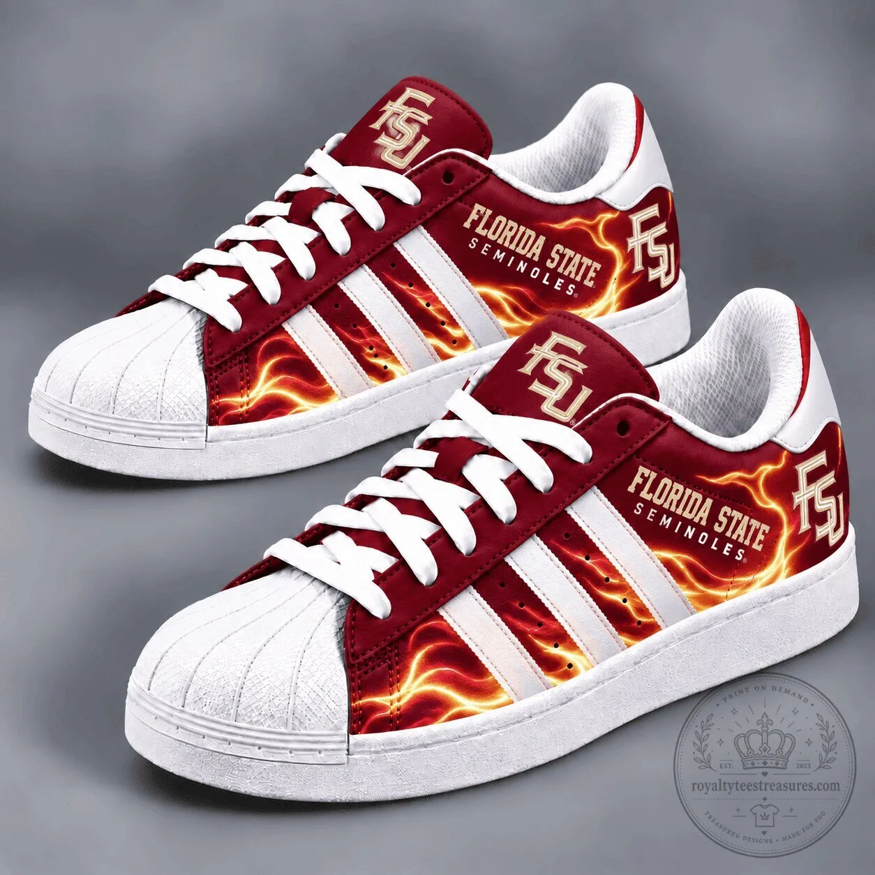 Florida State Seminoles Scarlet Thunder Superstar Shoes