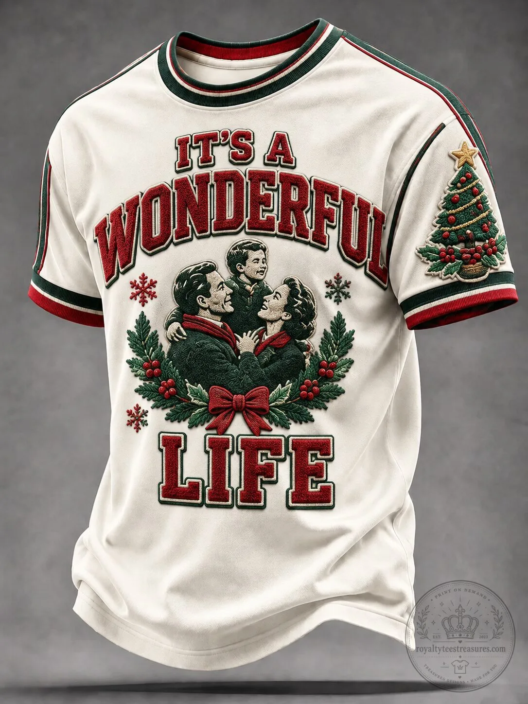 It's a Wonderful Life Christmas Movie Holiday Graphic T-Shirt