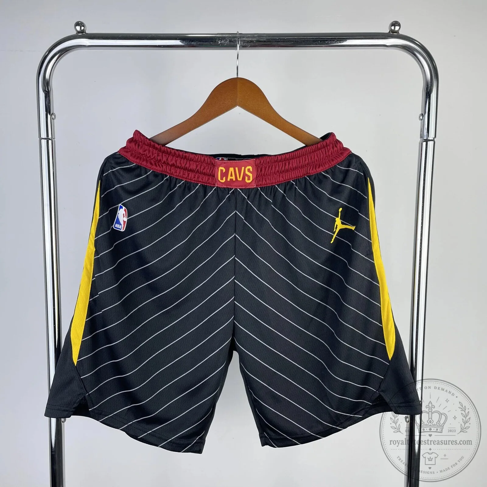 Cleveland Cavaliers Statement Edition Black and Yellow Basketball Shorts