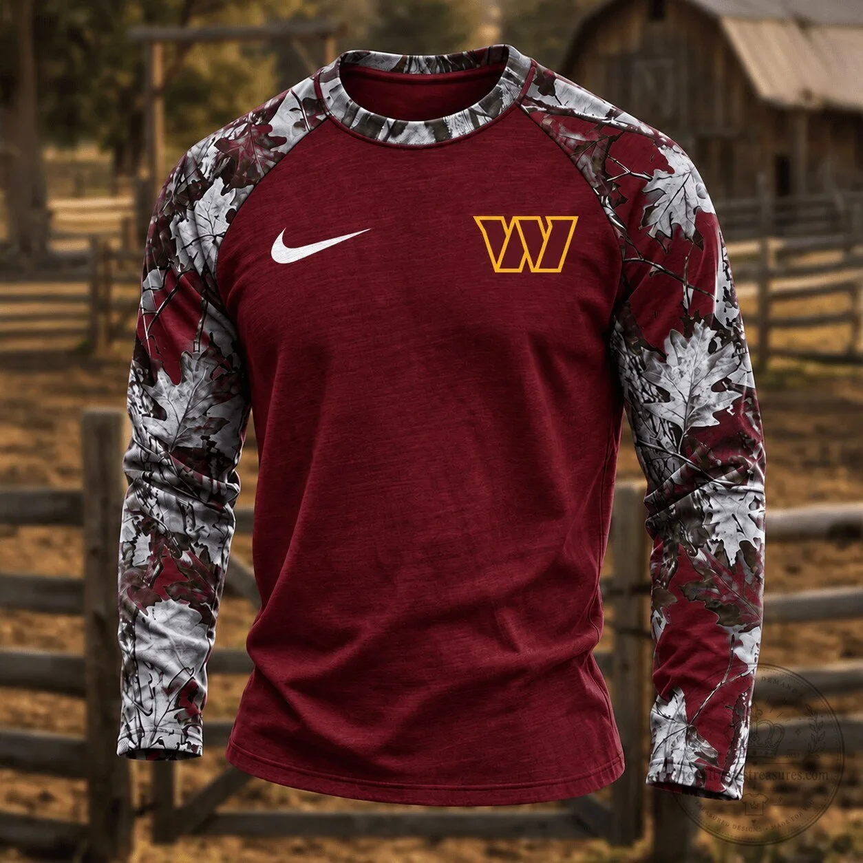 Washington Commanders NFL Camouflage Hunting Long Sleeve Shirt