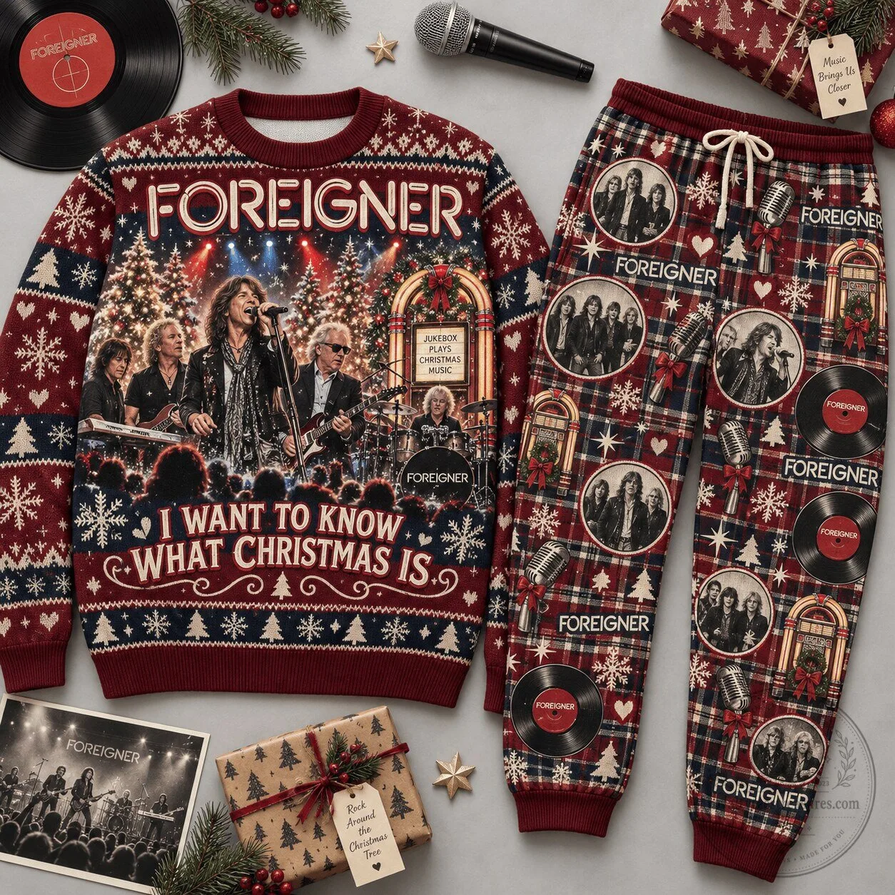 Foreigner I Want To Know What Christmas Is Ugly Christmas Sweater