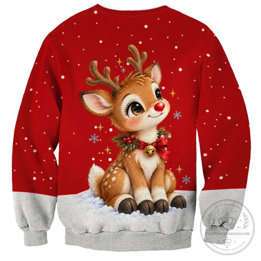 Boop The Red Nose Reindeer Christmas Holiday Snow Winter Sweatshirt 3 Boop The Red Nose Reindeer Christmas Holiday Snow Winter Sweatshirt