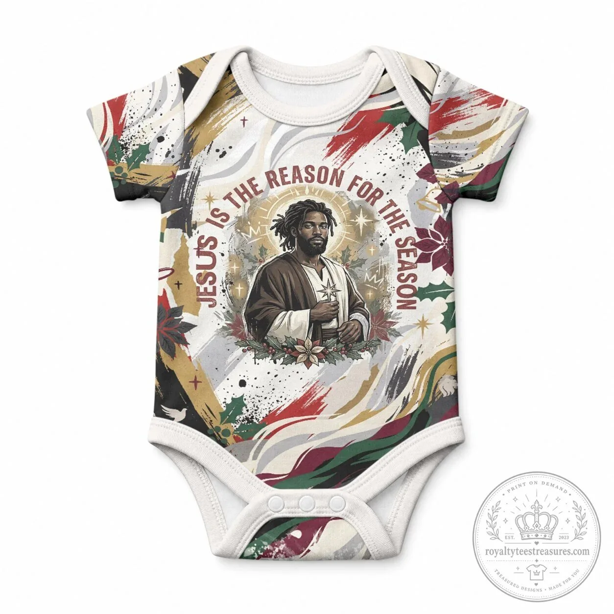 Jesus Is The Reason For The Season Christmas Baby Bodysuit