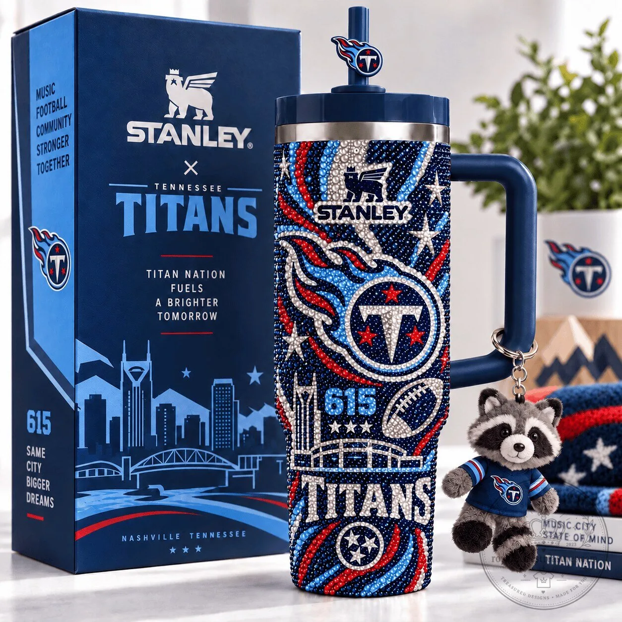 Tennessee Titans Stanley 40oz Tumbler With Handle and Straw