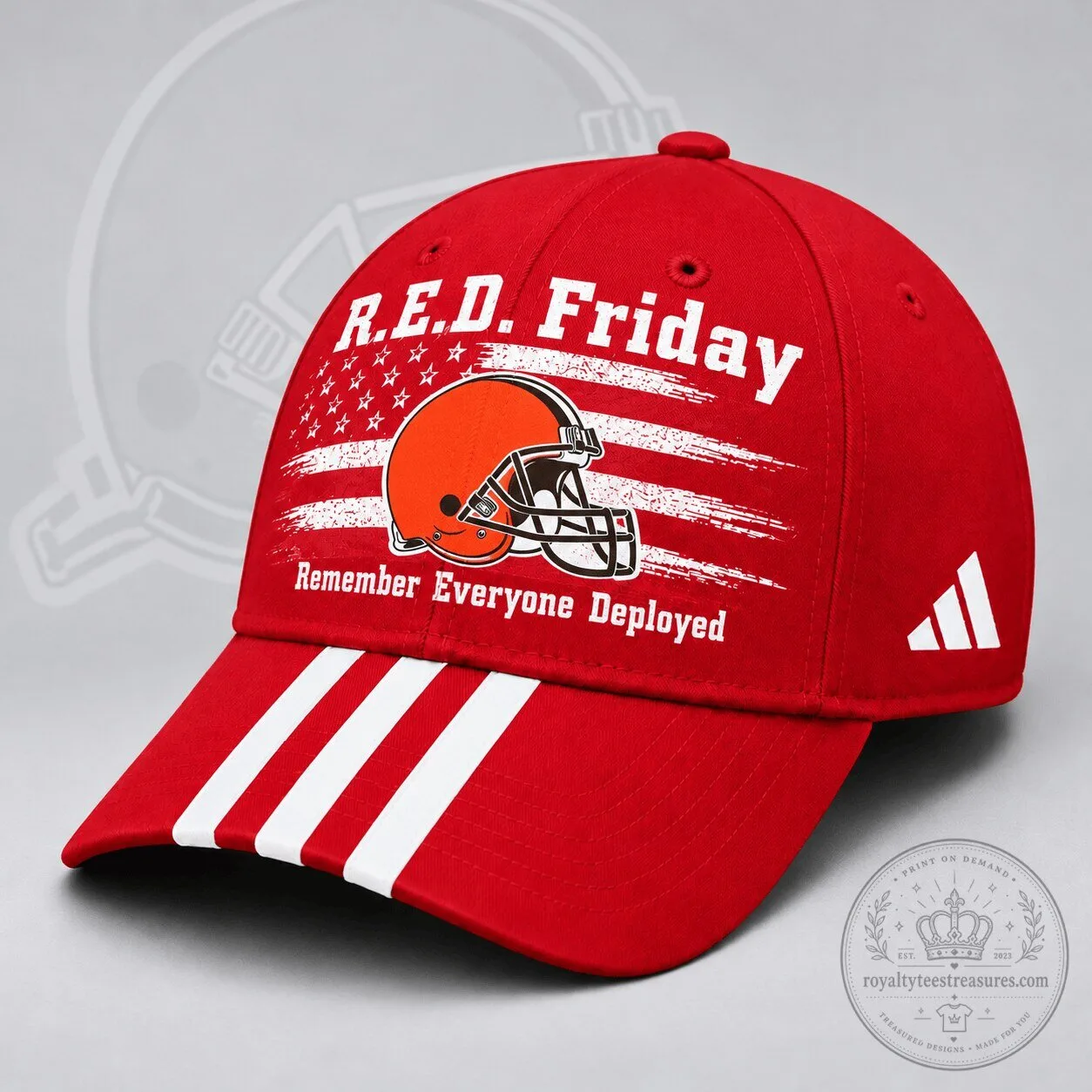 Cleveland Browns R.E.D. Friday Remember Everyone Deployed Patriotic Baseball Cap Hat