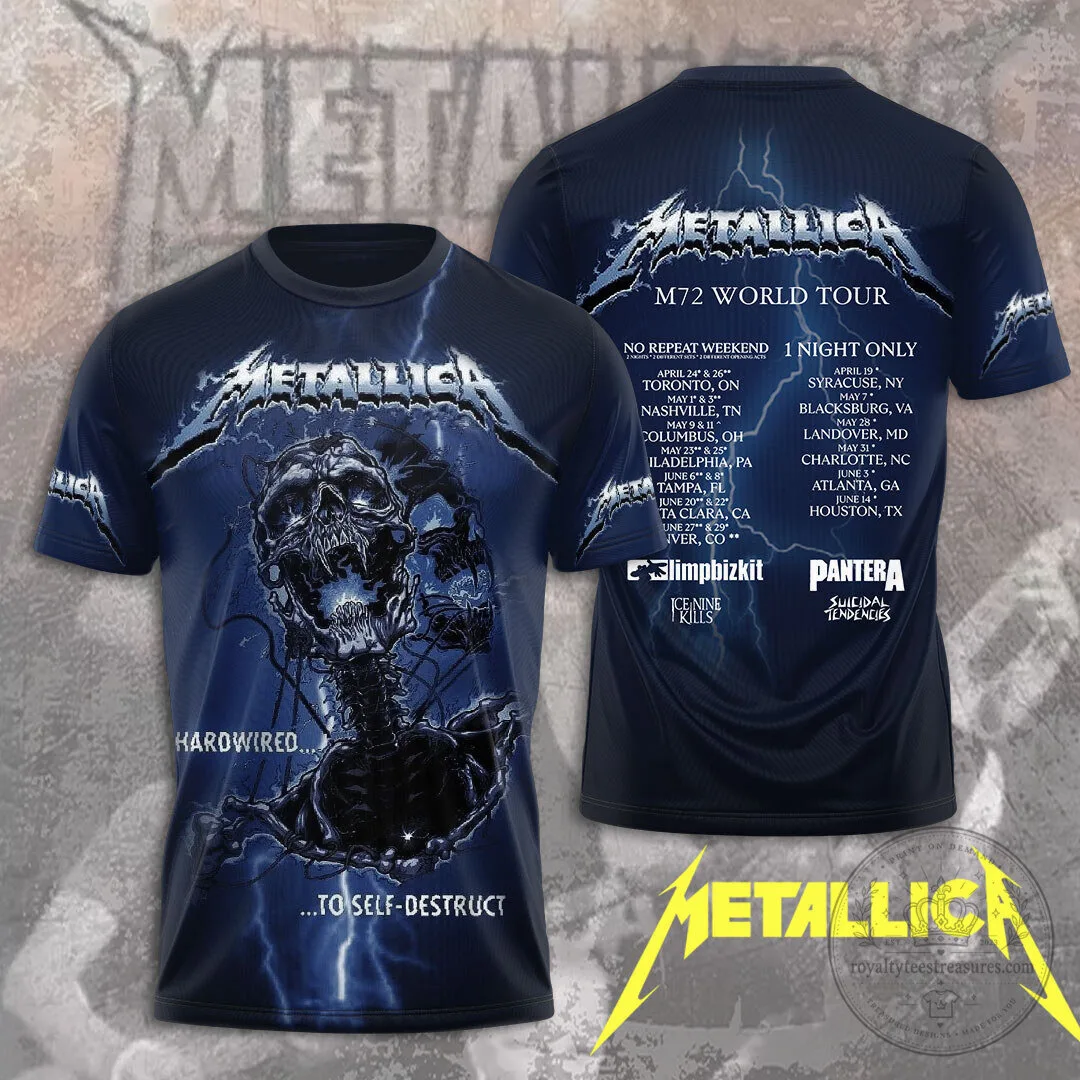 Metallica Hardwired To Self-Destruct M72 World Tour Concert T-Shirt