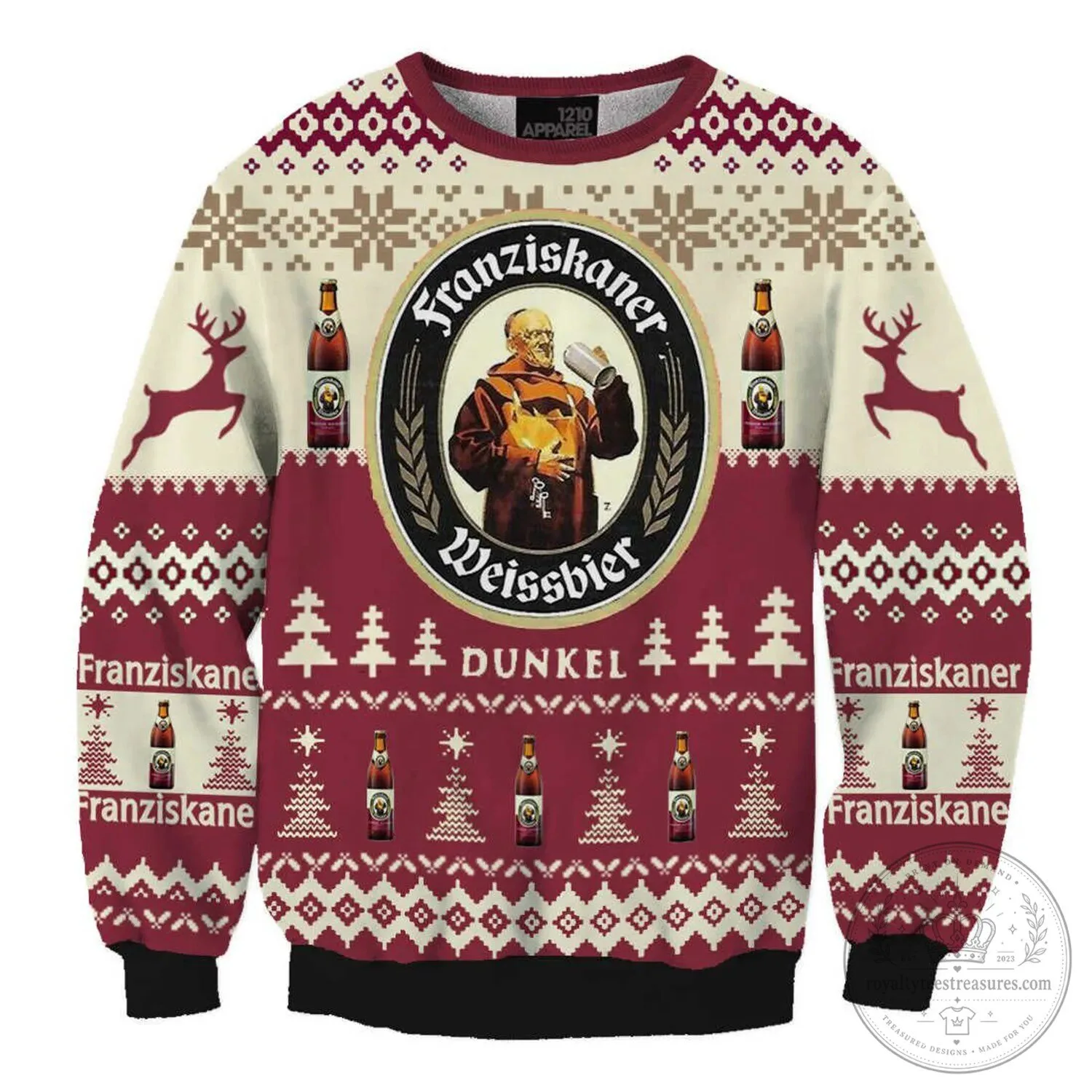Franziskaner Weissbier Dunkel Christmas Holiday Ugly Sweater