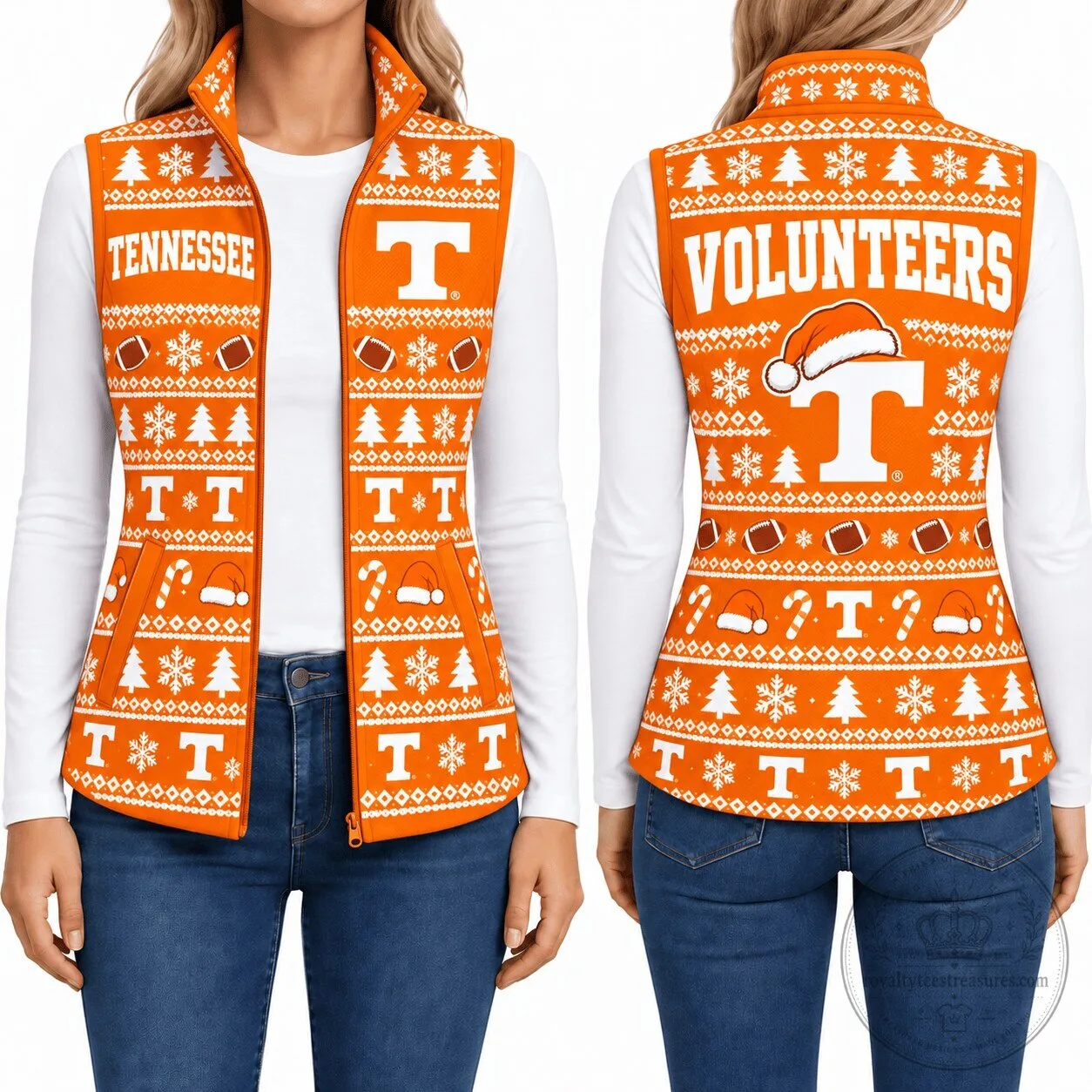 Tennessee Volunteers Ugly Christmas Sweater Vest for Women