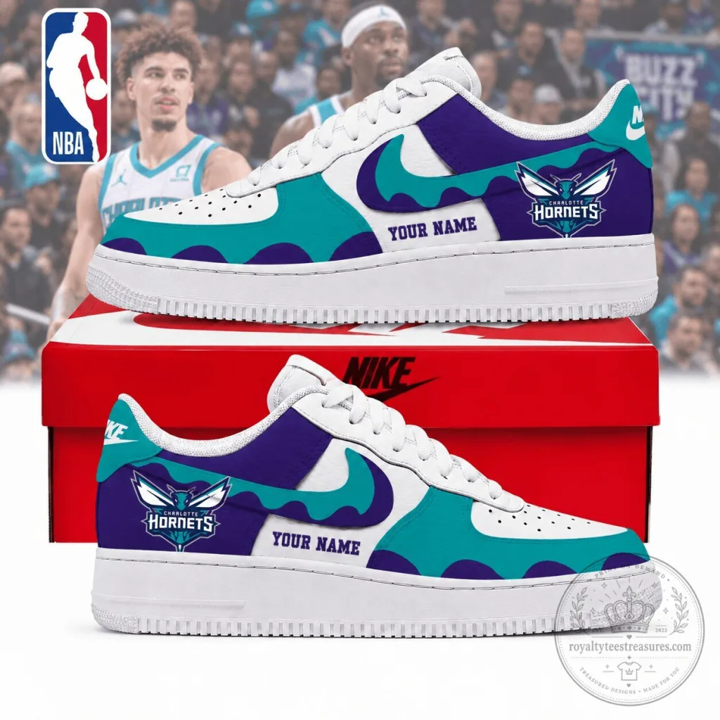 Charlotte Hornets Personalized Low Top Basketball Sneakers Charlotte Hornets Personalized Low Top Basketball Sneakers