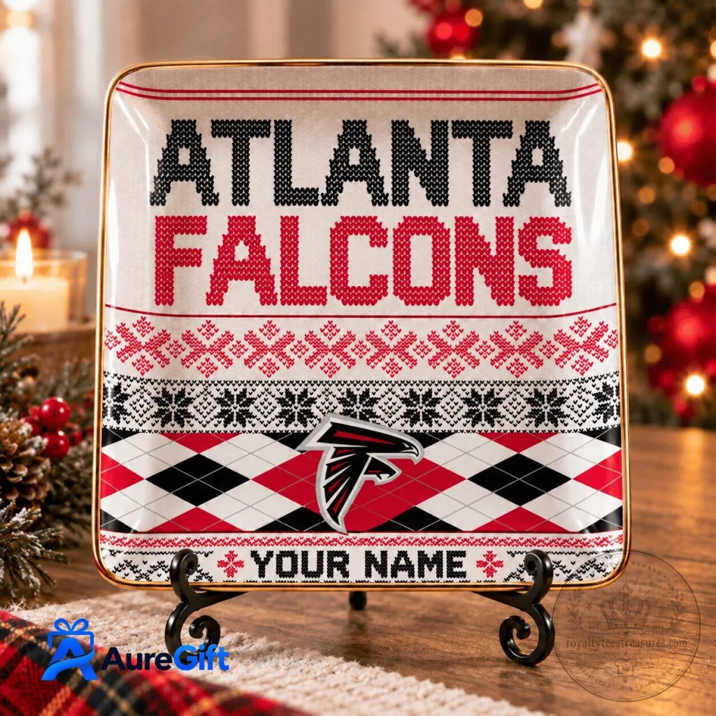 Atlanta Falcons Personalized Christmas Ugly Sweater Pattern Trinket Dish Atlanta Falcons Personalized Christmas Ugly Sweater Pattern Trinket Dish