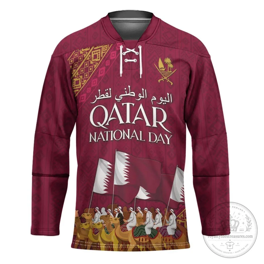 Qatar National Day Arabian Peninsula Camel Parade Hockey Jersey