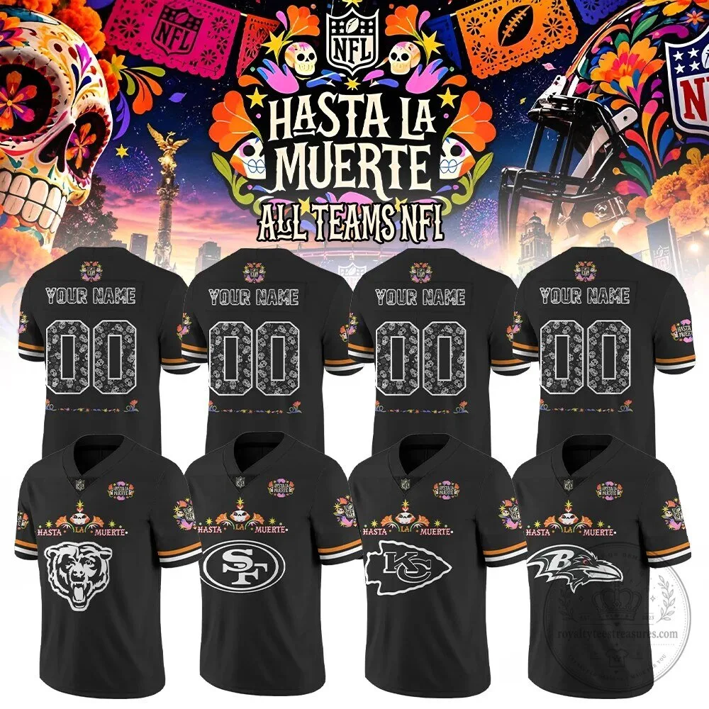NFL Hasta La Muerte Day of the Dead All Teams Football Jersey