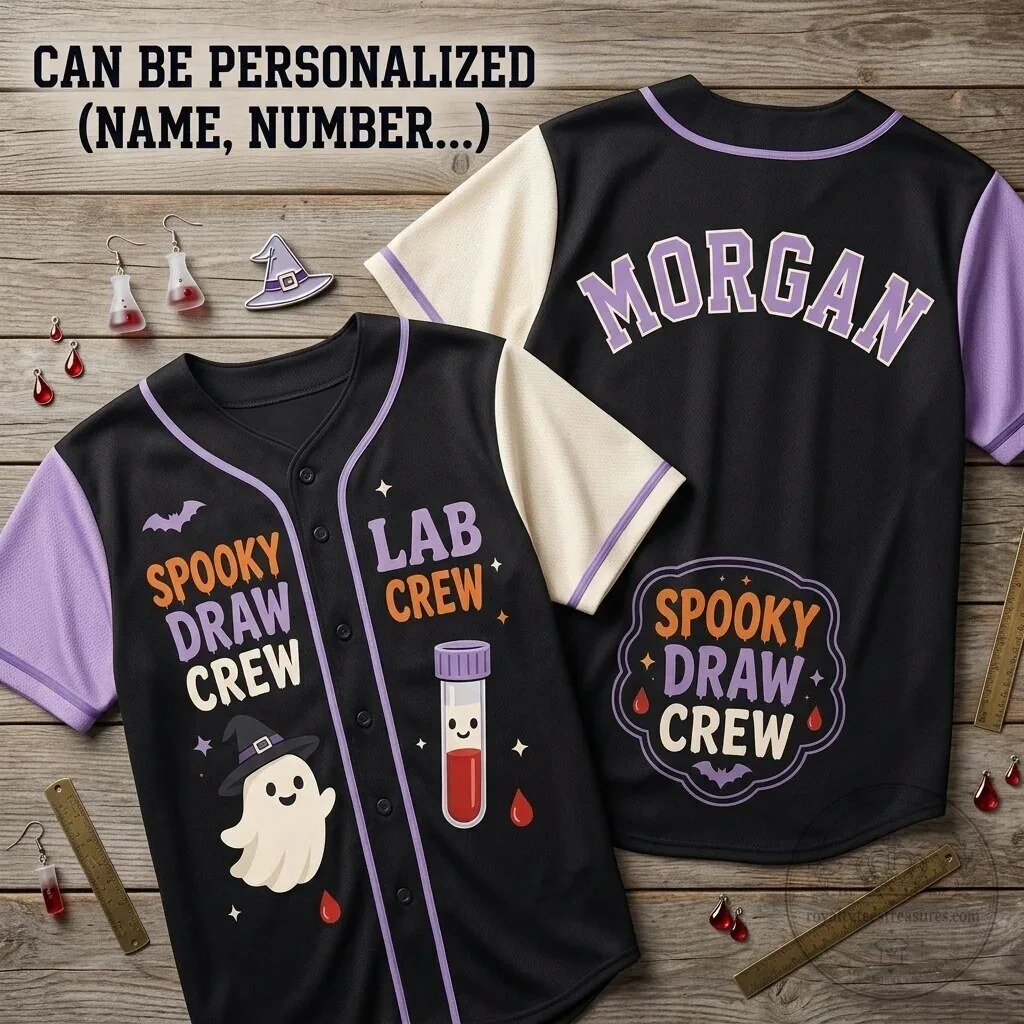 Spooky Draw Crew Halloween Baseball Jersey